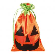 Sac citrouille pour bonbons de Halloween, 20cm