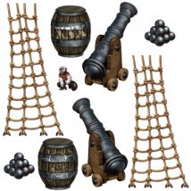 Sachet de 9 decors repositionnables pirates