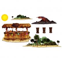 Set de décors Hawaïen repositionnables