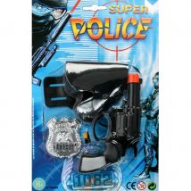 Set de police - révolver+holster et badge