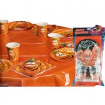 Set de table halloween citrouille