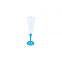 Sachet flûtes à champagne pied turquoise