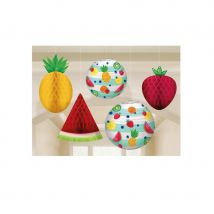 Suspensions fruits d'été en papier alvéolé