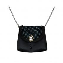 Sac Gothique Femme Paillettes Noires et Chaîne