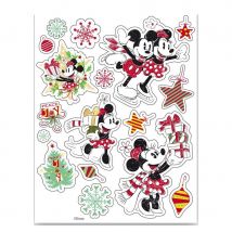 Stickers Minnie de Noël, électrostatiques (30x20 cm)