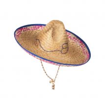Sombrero mexicain pour adulte, en paille