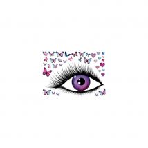 Stickers muraux papillons et oeil multicolores