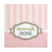 Serviettes Mademoiselle rose (Mademoiselle rose)