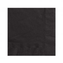 Serviettes noires unies en papier