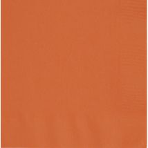 Serviettes oranges unies en papier