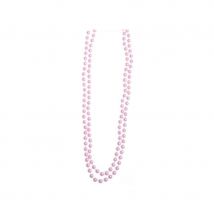 Sautoir rose de perles en plastique