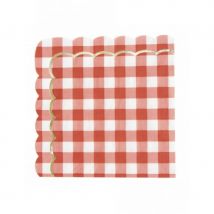 Serviettes vichy en papier