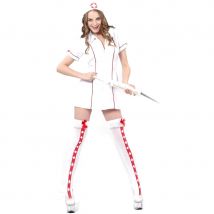 Tenue blanche d'infirmière sexy pour adulte (M/L)