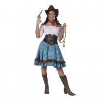 Tenue bleue de cowgirl pour femme (M/L)