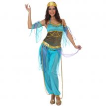 Tenue bleue et dorée de danseuse orientale (M/L)