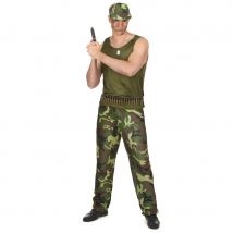 Tenue camouflage de militaire pour homme (Taille unique)