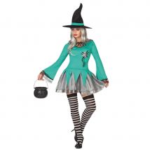 Tenue courte recousue de sorcière vert d'eau (M/L)