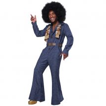 Tenue disco couleur jean pour homme (M)