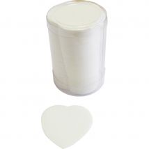Tube de confettis coeur blanc (blanc)