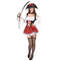 Tenue de femme pirate avec corset (S/M)
