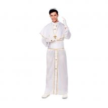 Tenue de pape blanc et doré pour homme (M/L)