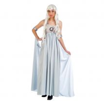 Tenue robe longue et voile Empire bleue et grise (S)