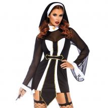 Tenue sexy de nonne avec coiffe (S/M)