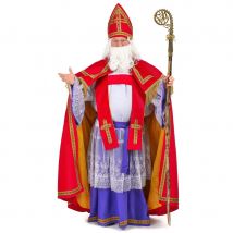 Tenue Saint Nicolas rouge et violet effet velours (L)