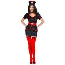 Tenue sexy noire et rouge d'infirmière (S)
