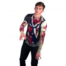 T-Shirt zombie imprimé pour homme (L)