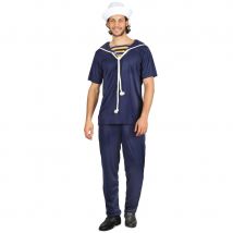 Uniforme bleu uni de marin pour homme (L)