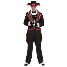 Veste chemise romantique Dia de los muertos homme (M)