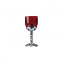 Verre Halloween rouge gothique pied araignée (Rouge)