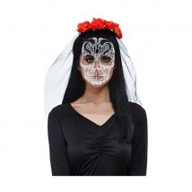 Voile imprimé masque jour des morts pour femme
