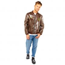 Veste marron de pilote pour homme (L)