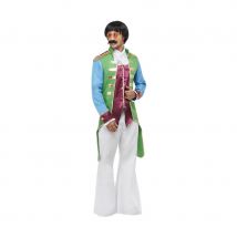 Veste napoléonienne verte et violette pour homme (L)