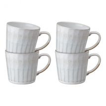 Denby Reactive White Set Of 4 Mugs