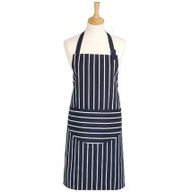 Dexam Rushbrookes Classic Butchers Stripe Adult Apron Navy