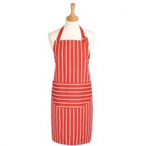 Dexam Rushbrookes Classic Butchers Stripe Adult Apron Red