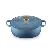Le Creuset Signature Chambray Cast Iron 27cm Oval Casserole
