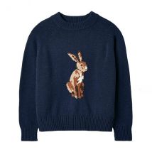 Joules Navy Blue Margot Intarsia Jumper Size 8