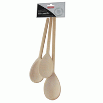 Beech Wooden Spoon Three Piece Set 8, 10, 12