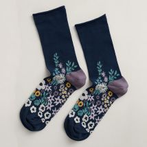 Seasalt Women's Bamboo Arty Socks Companion Border Maritime Size 4-7