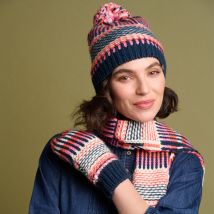 Brakeburn Textured Stripe Knitted Winter 3 Piece Set