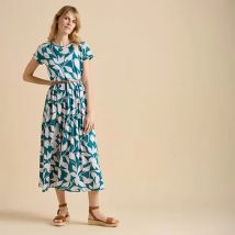 Brakeburn Woodland Leaves Maxi Jersey Dress