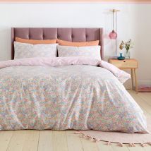 Catherine Lansfield Darcy Floral King Duvet Set Pink
