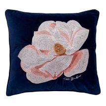 Ted Baker Opal Floral Embroidered Cushion 45cm x 45cm Navy