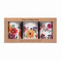Emma Bridgewater Garden Flowers Set of 3 Round Caddies