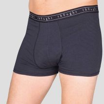 Thought Navy Michael Striped Bamboo Organic Cotton Blend Jersey Boxers Size M