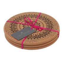 Sara Miller Artisanne Noir Set of 3 Cork Trivets